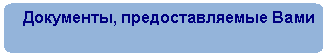 Скругленный прямоугольник:    Документы, предоставляемые Вами